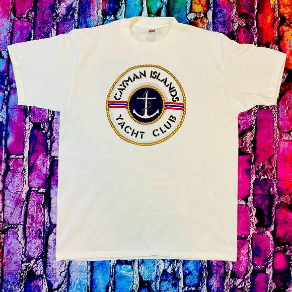 T-shirt Jaune Devil’s Hangout Gran Cayman B W I – Taille XL – Occasion Correct